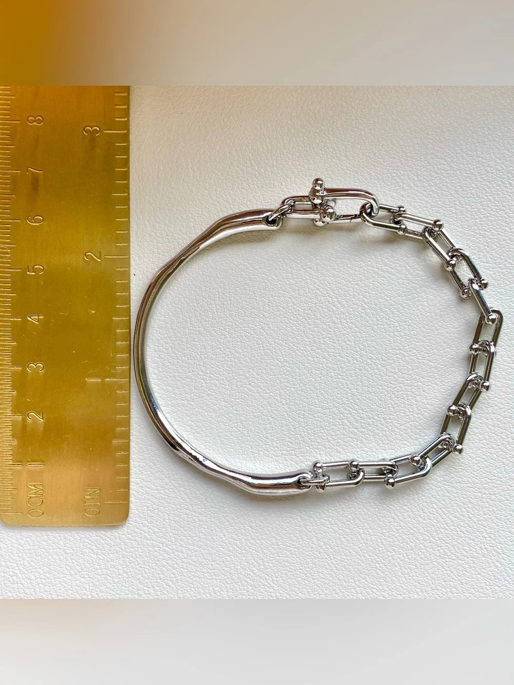 Silver Link Chunky Bracelet- Modern